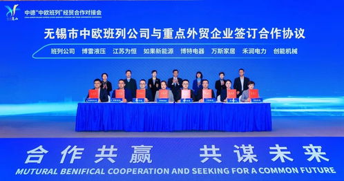 中德中欧班列合作在无锡惠山高新区签约，谱写国际经济技术合作新篇章